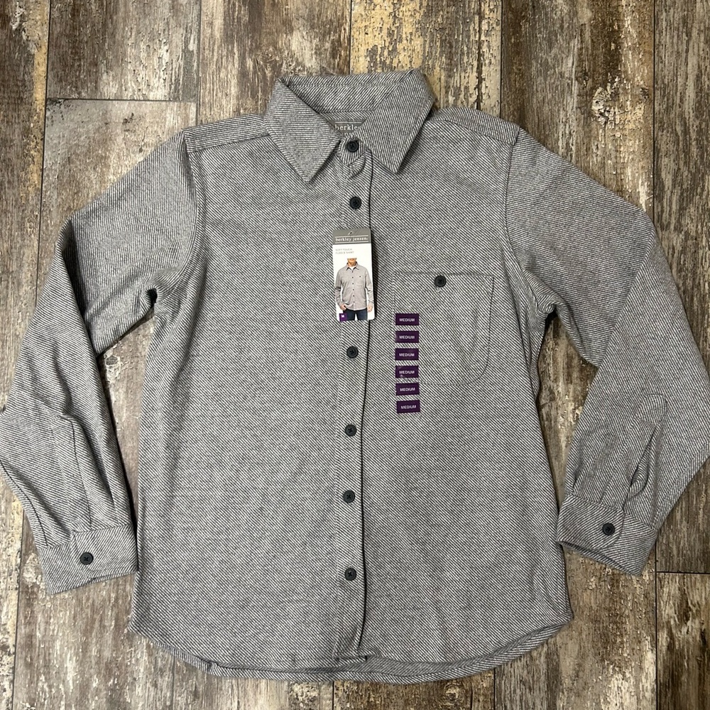 Men's Gray Casual Button Down Shirt